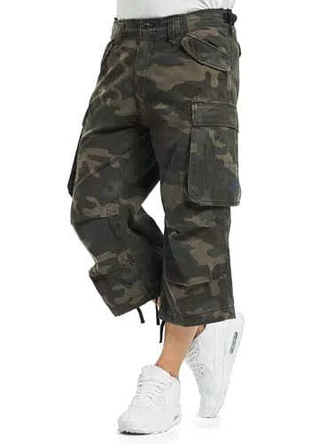 Brandit Industry Vintage 3/4 Shorts Herren - Robuste Cargo Bermuda Freizeit