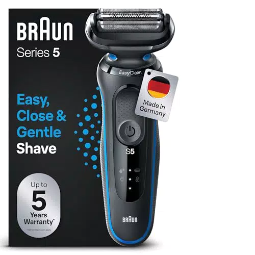 Braun Series 5 51-B1000s Elektrorasierer Herren Wet & Dry, wasserdicht, EasyClean