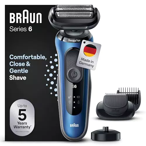 Braun Series 6 Elektrorasierer mit Präzisionstrimmer, kabellos, wasserdicht