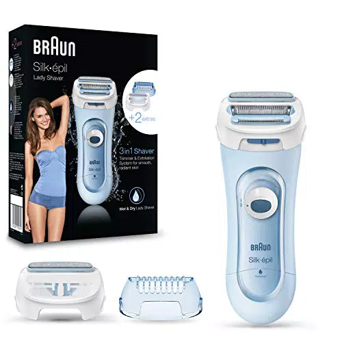 Braun Silk-épil Lady Shaver LS5160 Elektrischer Damenrasierer mit Trimmer & Peeling