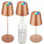 Briloner 3 in 1 RGBW LED Tischlampe kabellos, dimmbar, Akku und Lichtquelle austauschbar
