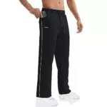 BROKIG Herren Laufhose mit offenem Beinabschluss und Taschen, bequeme Sporthose