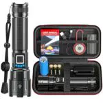 BUCASA LED Taschenlampe XHP70.2 Aufladbar, extrem hell, wasserdicht, USB