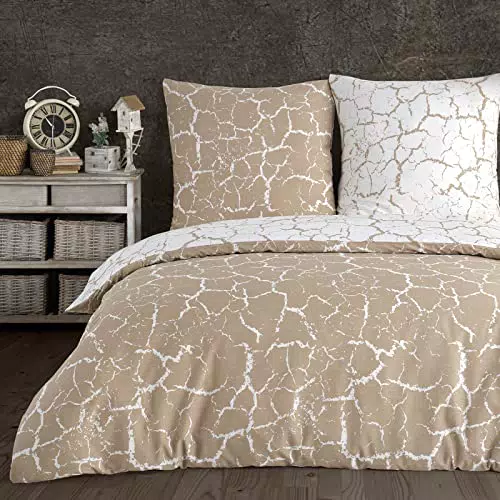 Buymax Bettwäsche 100% Baumwolle Renforcé mit Reißverschluss, ÖKO-TEX zertifiziert