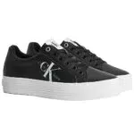 Calvin Klein Damen Sneaker Vulcanized Flatform Laceup Low Plateau