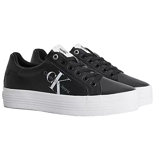 Calvin Klein Damen Sneaker Vulcanized Flatform Laceup Low Plateau