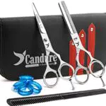 Candure Friseurscheren Set aus Edelstahl – Professionelle Haarschneideschere