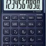 CASIO SL-1000SC Taschenrechner mit Solar und Batterie, Aluminiumfront, Steuerfunktion