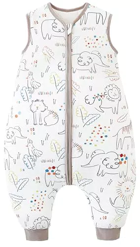 Chilsuessy Baby Schlafsack mit Füßen 2.5 Tog Ganzjahres Schlafsack für Säuglinge