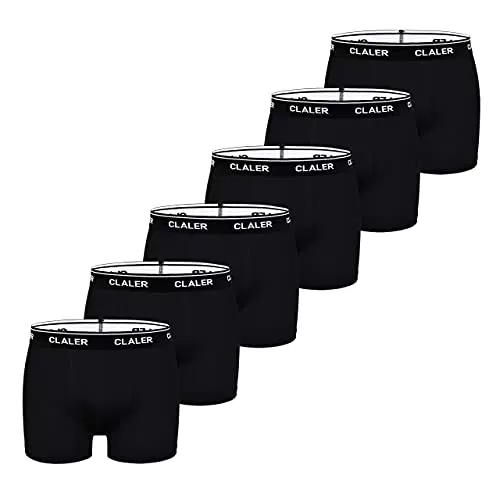 CLALER Herren Boxershorts aus Baumwolle - Retroshorts für Männer - Bequeme und Atmungsaktive Unterwäsche