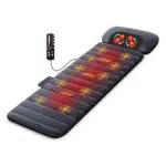 COMFIER Massagematte mit Wärmefunktion, Massagesitzauflage mit 10 Vibrationsmotoren und 4 Heizkissen