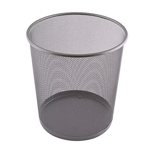 D.RECT Papierkorb aus Metallgeflecht – Robuster Mülleimer für Büro und Zuhause