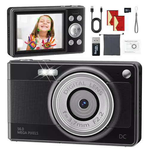 Digitalkamera 56MP mit 1080P, LCD-Display, SD-Karte & Digitalzoom für Kinder