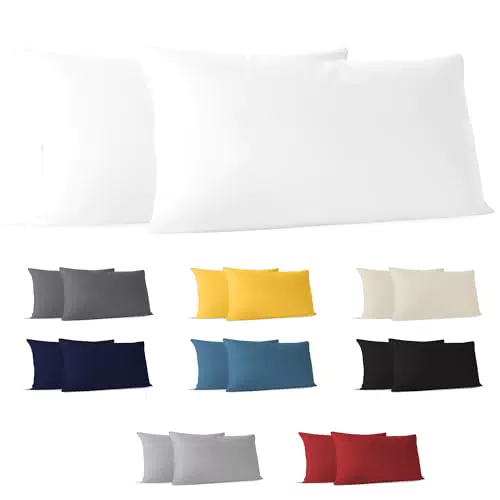 Kissenbezug 40 x 80 - 100% Jersey Baumwolle 150 g/qm Kissenbezüge -Anthrazit - Für Kissen 40 x 80 cm - Kissenhülle - Kissenbezug - Resistent und Hypoallergen - Dreamzie