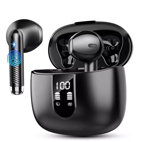 Drsaec Bluetooth 5.4 In Ear Kopfhörer mit 6D Bass, 4 ENC Mikrofon, Noise Cancelling