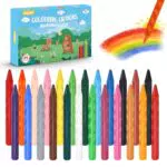 ECHOCUBE Wachsmalstifte für Kinder – waschbar & leicht zu greifen, dreieckig