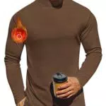 Ekouaer Herren Thermo Langarmshirt mit Rollkragen – Warmes Unterhemd Winter