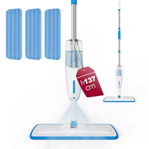 Enigma Sprühwischer 137cm – Nachfüllbarer Bodenwischer mit Sprühfunktion für Hartböden