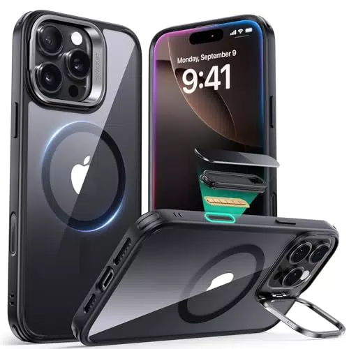 ESR iPhone 16 Pro Max Hülle mit MagSafe, Militärschutz, Ständer, stoßfest