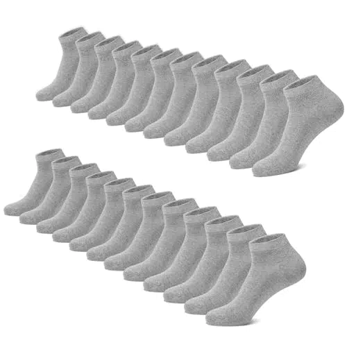 FALARY Sneaker Socken für Herren und Damen - Hochwertige Baumwoll-Halbsocken