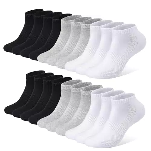 FALARY Sneaker Socken für Damen und Herren - Atmungsaktive Sportsocken
