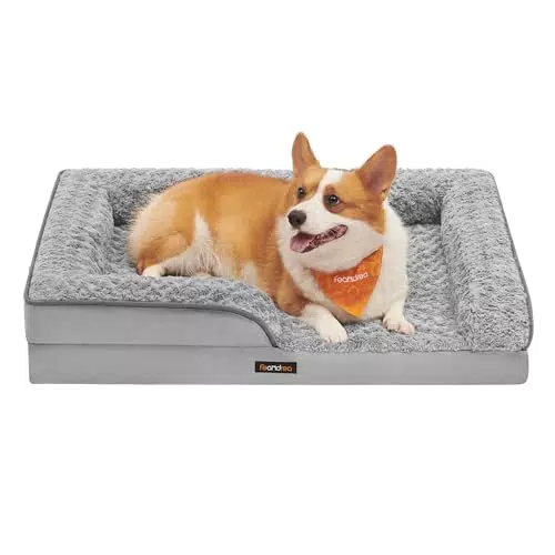 Feandrea Orthopädisches Hundebett mit wasserdichtem Bezug, Modell PGW252G01
