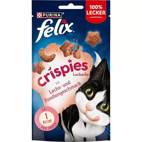 FELIX Crispies Katzensnack mit Lachs- und Forellengeschmack