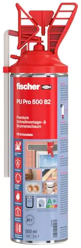 fischer PU Pro 500 B2 Bauschaum – Premium Montageschaum zum Verkleben & Abdichten