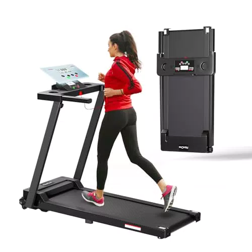 FitinOne Klappbares Laufband für Zuhause & Büro mit LED-Anzeige und Tablet-Halter