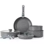 Florosa Keramik Topfset und Pfannenset mit abnehmbarem Griff, Induktion geeignet