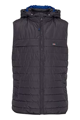 FQDanial FQ1924 Herren Steppweste mit Kapuze – Leichte Outdoor Winterweste