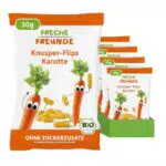 Freche Freunde Bio Knusper-Flips Karotte – Veganer Maissnack ohne Zuckerzusatz