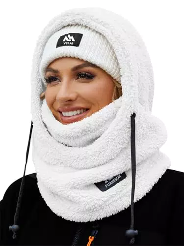 Fuakesor Plüsch Sturmhaube Mütze Winter Thermo Skimaske Balaclava für Herren Damen