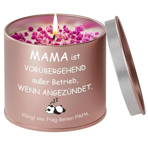 Funnli Geschenke für Mama – Stumpenkerze als Geschenk zum Muttertag, Geburtstag
