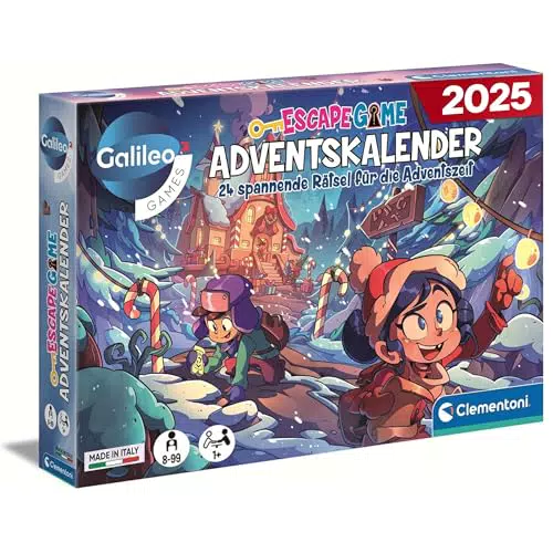 Clementoni Galileo Escape Game Adventskalender 2025 – Rätselspaß für Kinder