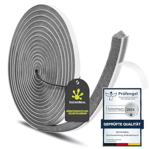 GeckoSeal Bürstendichtung selbstklebend für Fenster, Türen und Schiebetüren