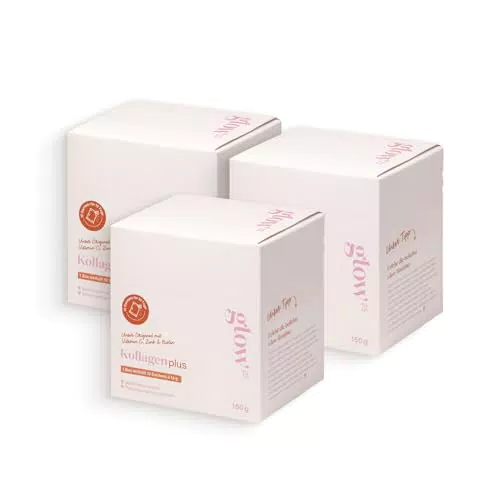 Glow25® Collagen Plus Pulver - Kollagen Hydrolysat mit Vitamin C, Zink, Biotin