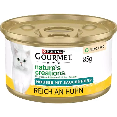 Gourmet Nature's Creations Mousse mit Saucenherz Nassfutter für Katzen