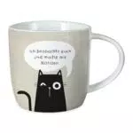 Grafik-Werkstatt Kaffeetasse mit Spruch Ich beobachte euch aus Porzellan