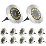 GREPRO Solarleuchten für Garten Außen, IP65 wasserdicht, LED Bodenleuchten