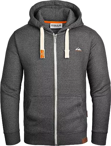 Grin&Bear Herren Kapuzenpullover grau meliert GEC022