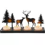 Gucass Adventskranz Modern Metall – Stilvoller Kerzenhalter für Weihnachtsdeko