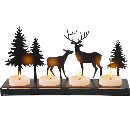 Gucass Adventskranz Modern Metall – Stilvoller Kerzenhalter für Weihnachtsdeko