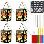 Herenear Laternen Bastelset für Kinder – Sankt Martin Laterne mit LED und Waldtieren