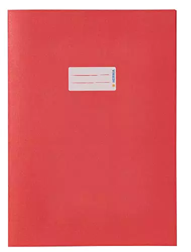 HERMA 7066 Heftumschlag A4 Hefthülle aus kräftigem Papier für Schulhefte