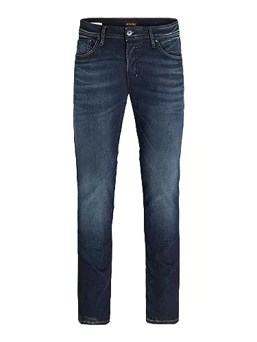 Herren Jack & Jones Jeans Tim Straight Legs Slim Fit Flat Front Tim ORIGINAL