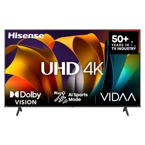 Hisense 55E6NT 4K UHD Smart TV mit HDR, Dolby Vision, Triple Tuner, Alexa, 2024