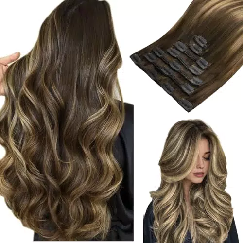 hotbanana Clip-In Echthaar Extensions für Haarverlängerung – Remy Qualität