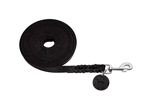 HUNTER Suchleine für Hunde SOLID EDUCATION aus robustem, geflochtenem Leder