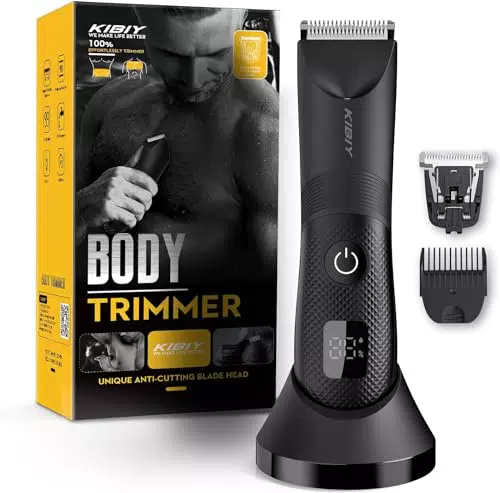 Kibiy Intimrasierer für Männer – Elektrischer Körperrasierer, wasserdicht, mit LED Display